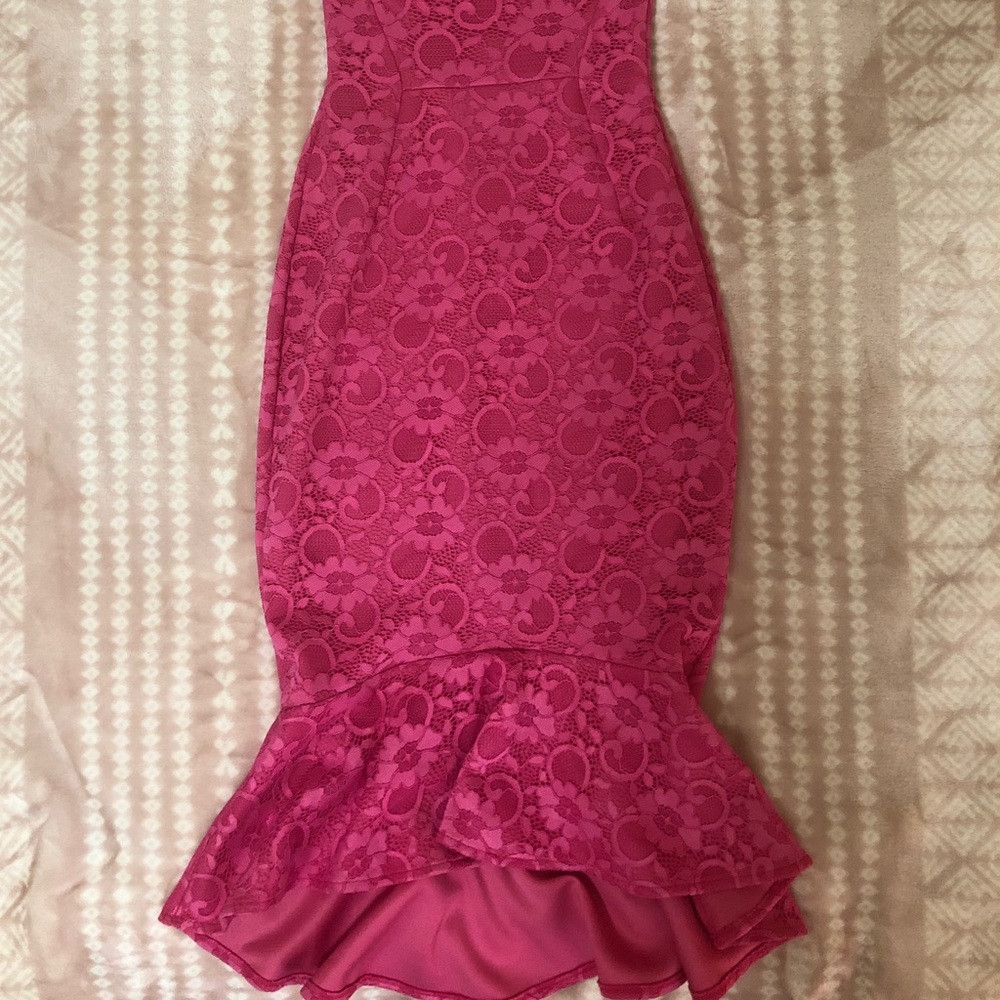 ASOS PETITE LACE BANDEAU DRESS - Picture 2 of 4
